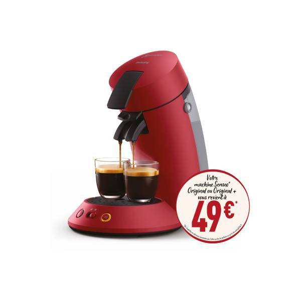 Philips - Cafetière à dosette 1bar 1450w rouge CSA210/91 Philips - Image 2