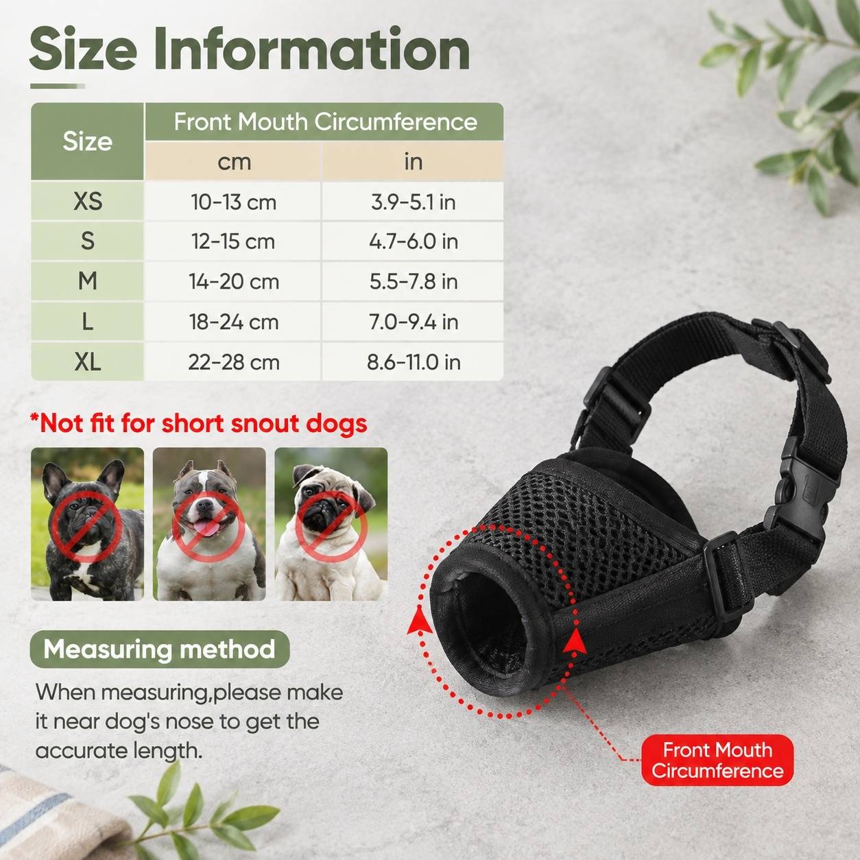 Musaillon Chien Réglable Respirant Confortable en Nylon Anti Mordaison Aboiement - Image 2