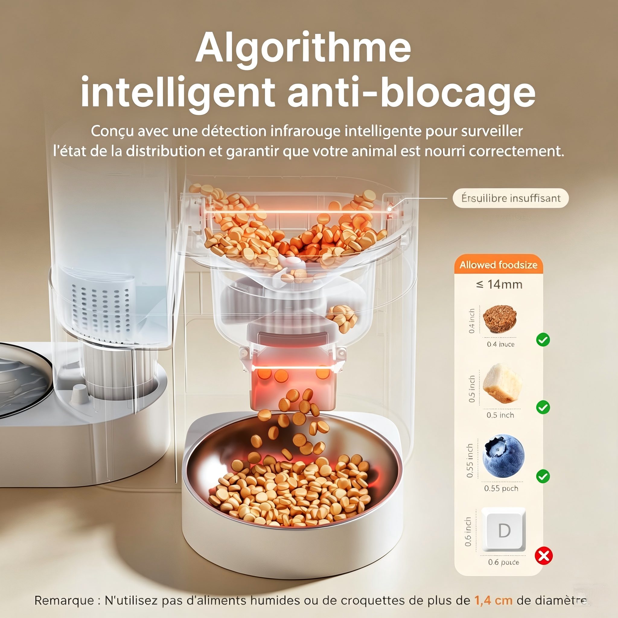 Sans Marque - Distributeur automatique de nourriture pour chats 2 en 1 DUDUPET - Image 4