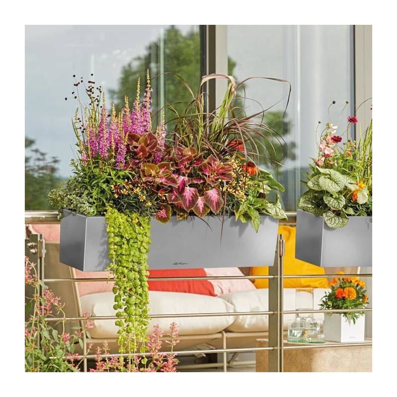 Lechuza - Pot De Fleur Lechuza Balconera Steel 80, Gris Perle Satiné - Image 5