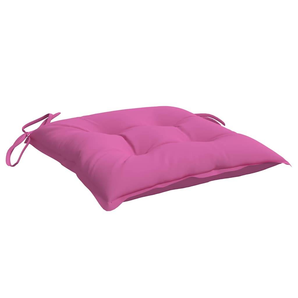 Coussins de chaise polyester rose 40 x 40 x 7 cm - PANGIVO - Image 5
