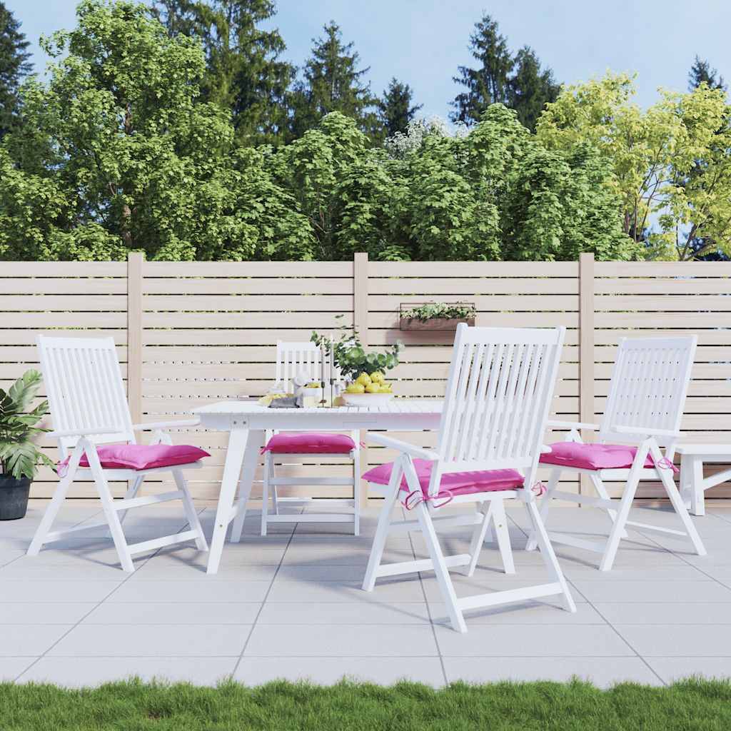 Coussins de chaise polyester rose 40 x 40 x 7 cm - PANGIVO - Image 1