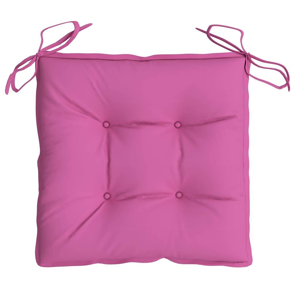 Coussins de chaise polyester rose 40 x 40 x 7 cm - PANGIVO - Image 6