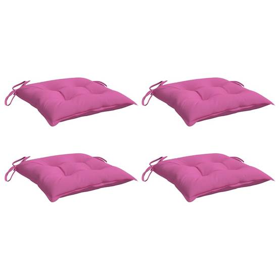 Coussins de chaise polyester rose 40 x 40 x 7 cm - PANGIVO - Image 3