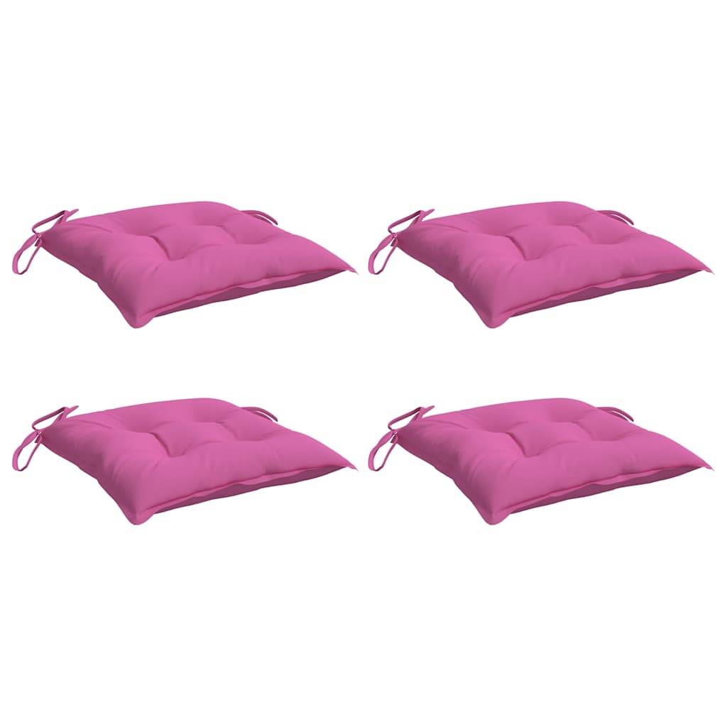 Coussins de chaise polyester rose 40 x 40 x 7 cm - PANGIVO - Image 3