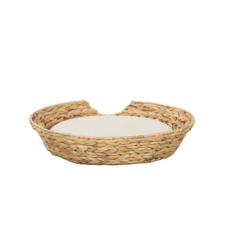 Panier rond HERA pour chien et chat en jacinthe d'eau coussin écru Beau Rivage - Image 5