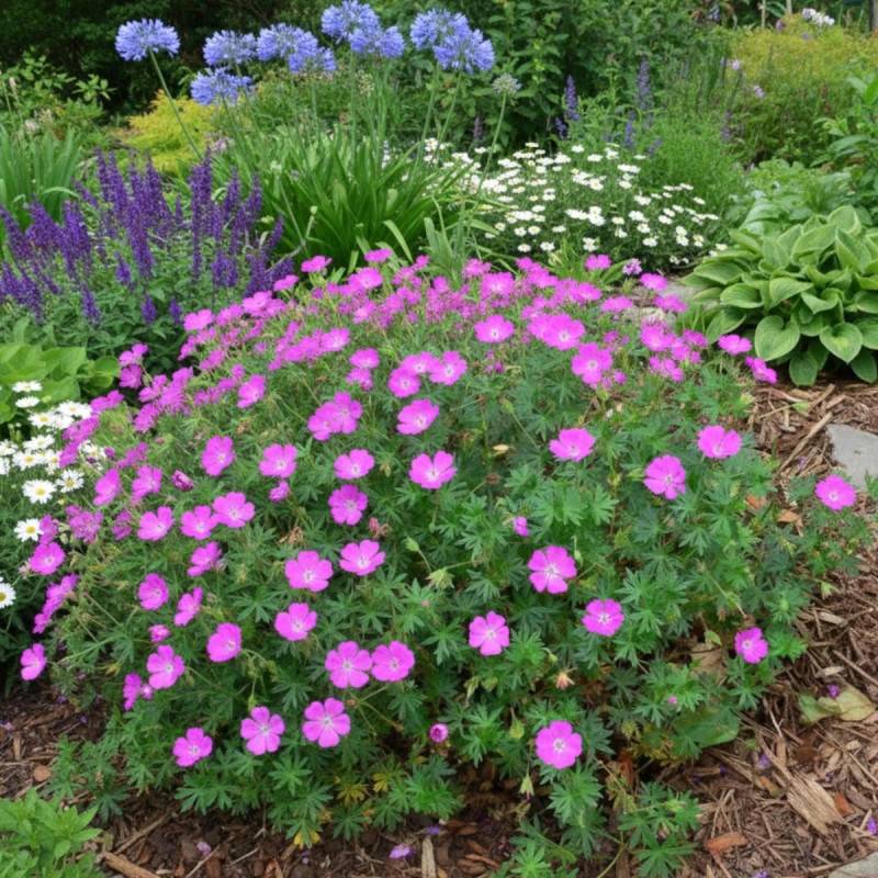 Géranium vivace sanguin à fleurs Rose/ - feuillage Persistant - Godet