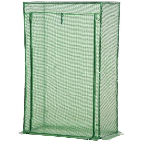 Outsunny - Serre de jardin serre à tomates porte zippée déroulante - 1x0,5x1,5m - acier PVC vert - Outsunny - Image 5