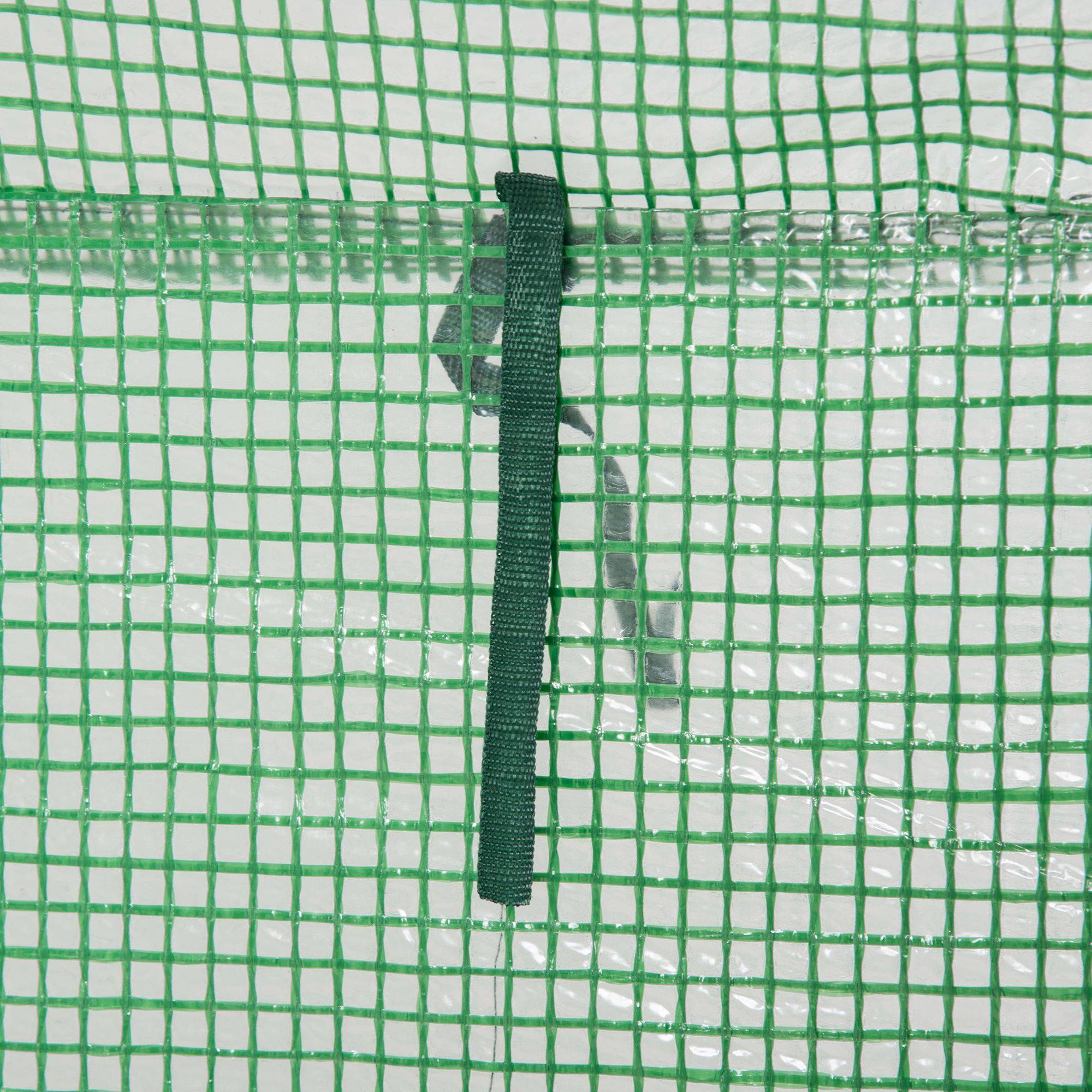 Outsunny - Serre de jardin serre à tomates porte zippée déroulante - 1x0,5x1,5m - acier PVC vert - Outsunny - Image 7