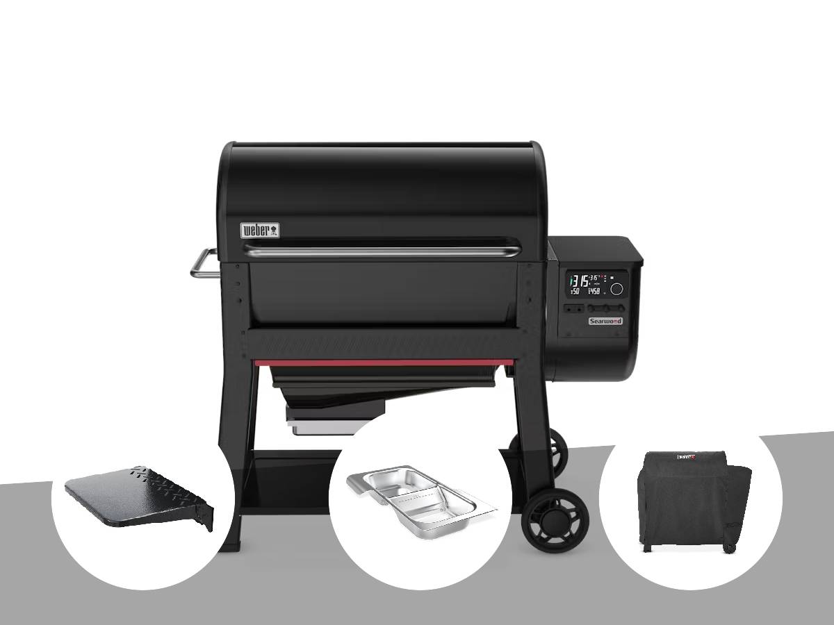 Weber - Barbecue à pellets Searwood XL 600 + Plan de travail + Kit de fumage + Housse - Weber - Image 1