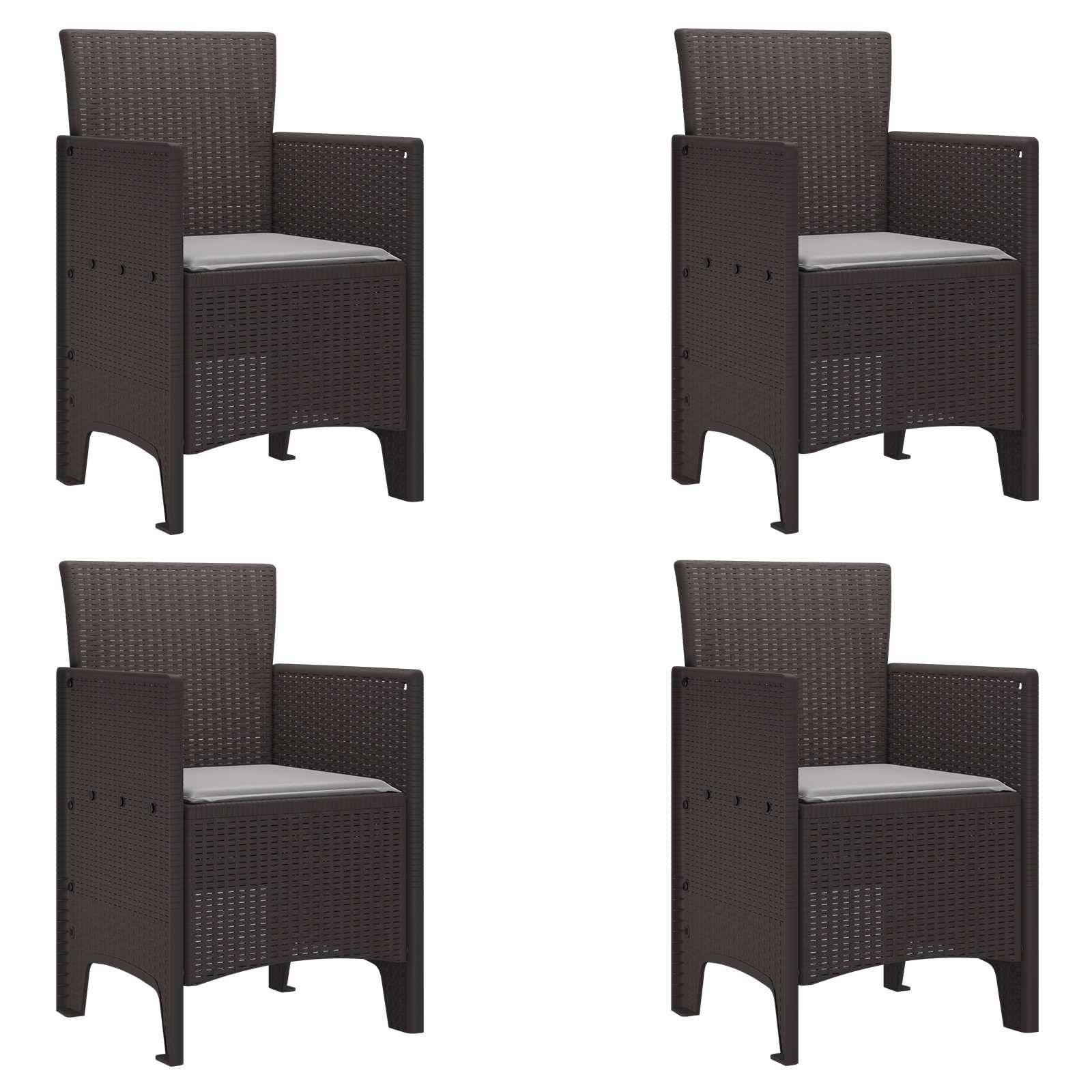 PANGIVO - Chaise de jardin polypropylènes marrons 53 x 49 x 85 cm, Poids :24.6kg - PANGIVO - Image 1