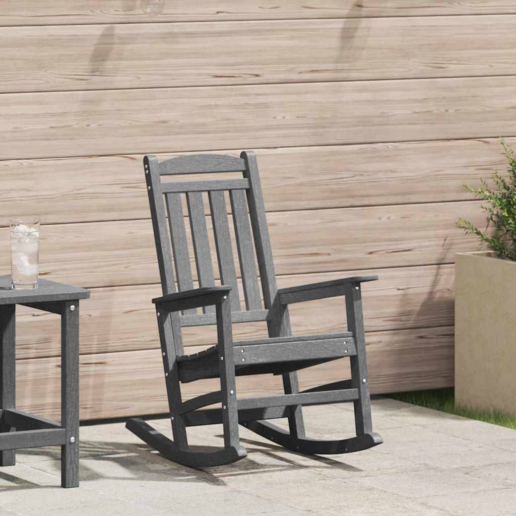 PANGIVO - Chaise Berçante de Jardin Gris clair 92 x 70 x 108 cm HDPE - PANGIVO - Image 1