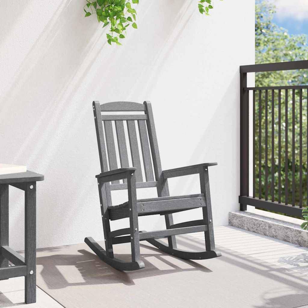 PANGIVO - Chaise Berçante de Jardin Gris clair 92 x 70 x 108 cm HDPE - PANGIVO - Image 3