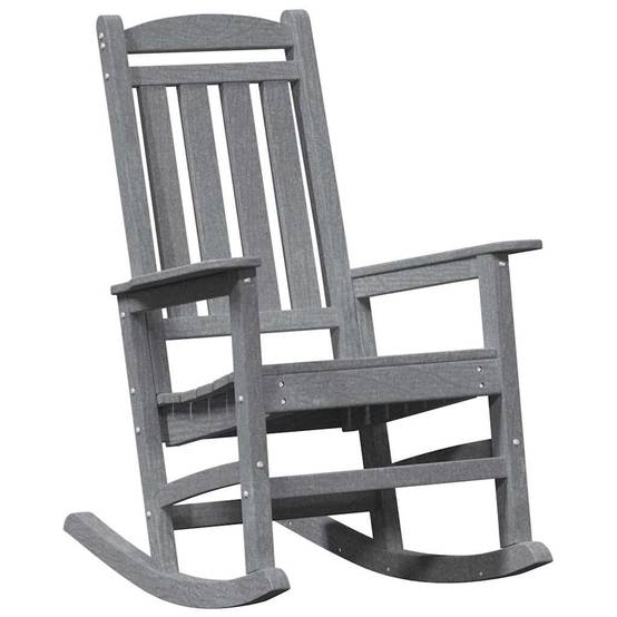 PANGIVO - Chaise Berçante de Jardin Gris clair 92 x 70 x 108 cm HDPE - PANGIVO - Image 2