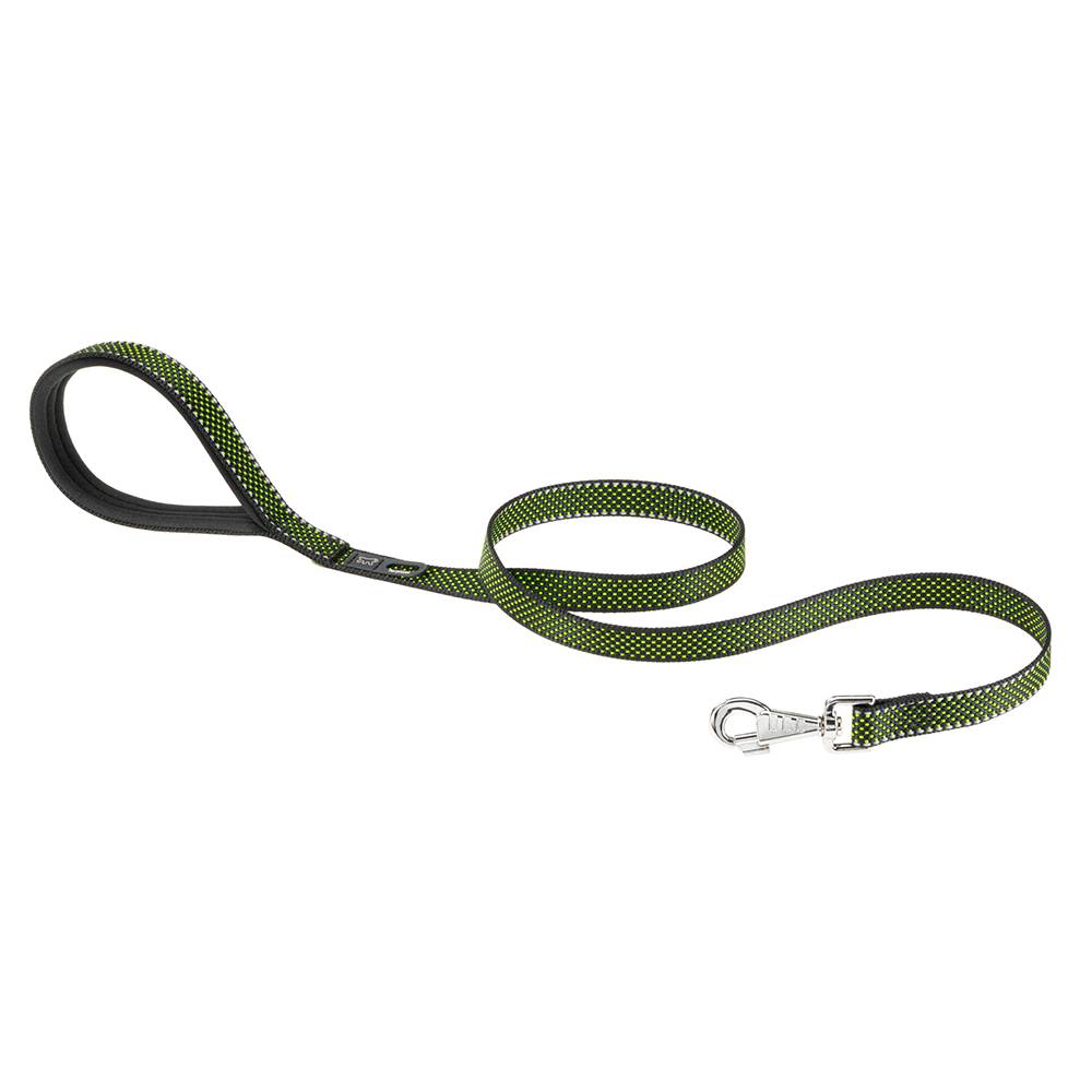 Ferplast - Laisse Réfléchissante pour Chiens DAYTONA DELUXE G20/120, Support Sachets Hygieniques, Poignée Rembourrée, Noir-Vert - Image 1