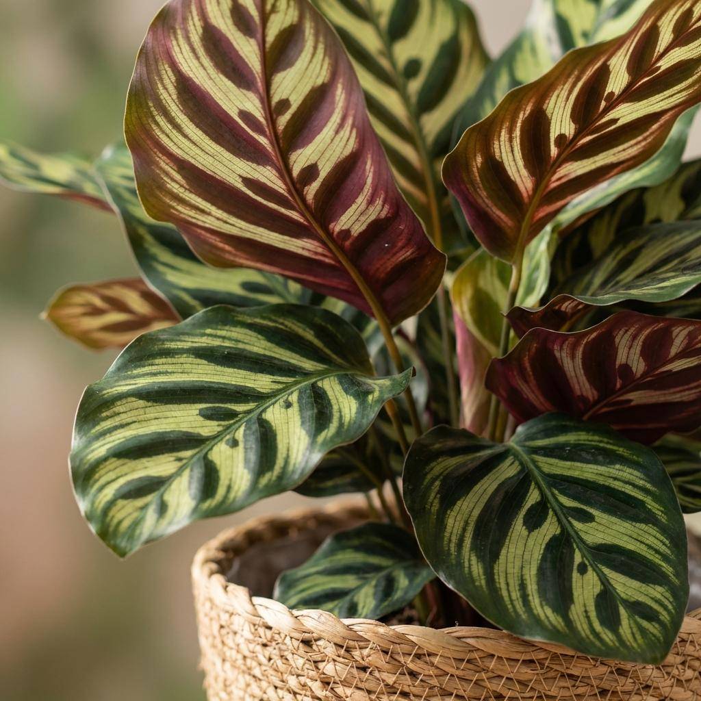 Calathea Makoyana - Pot de 19cm - Hauteur 70cm - Panier - Plantes d'intérieur - Image 4