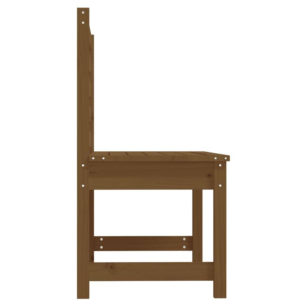 Helloshop26 - Banc de jardin meuble de patio d'extérieur terrasse 109 x 48 x 91,5 cm bois de pin massif marron miel - Image 3