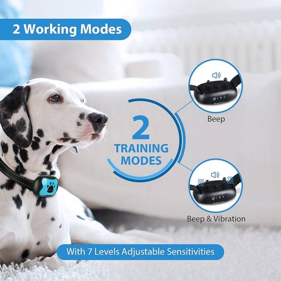 IntiMeg - Collier anti-aboiement pour chien, 7 niveaux de sensibilité, rechargeable, étanche, IntiMeg - Image 4