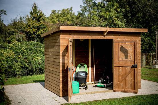 Habrita - Abri THEORA en bois massif sans plancher, toit mono pente 7,33 m² Habrita - Image 2