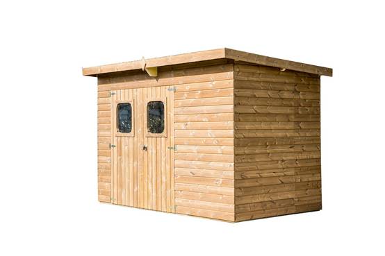 Habrita - Abri THEORA en bois massif sans plancher, toit mono pente 7,33 m² Habrita - Image 1