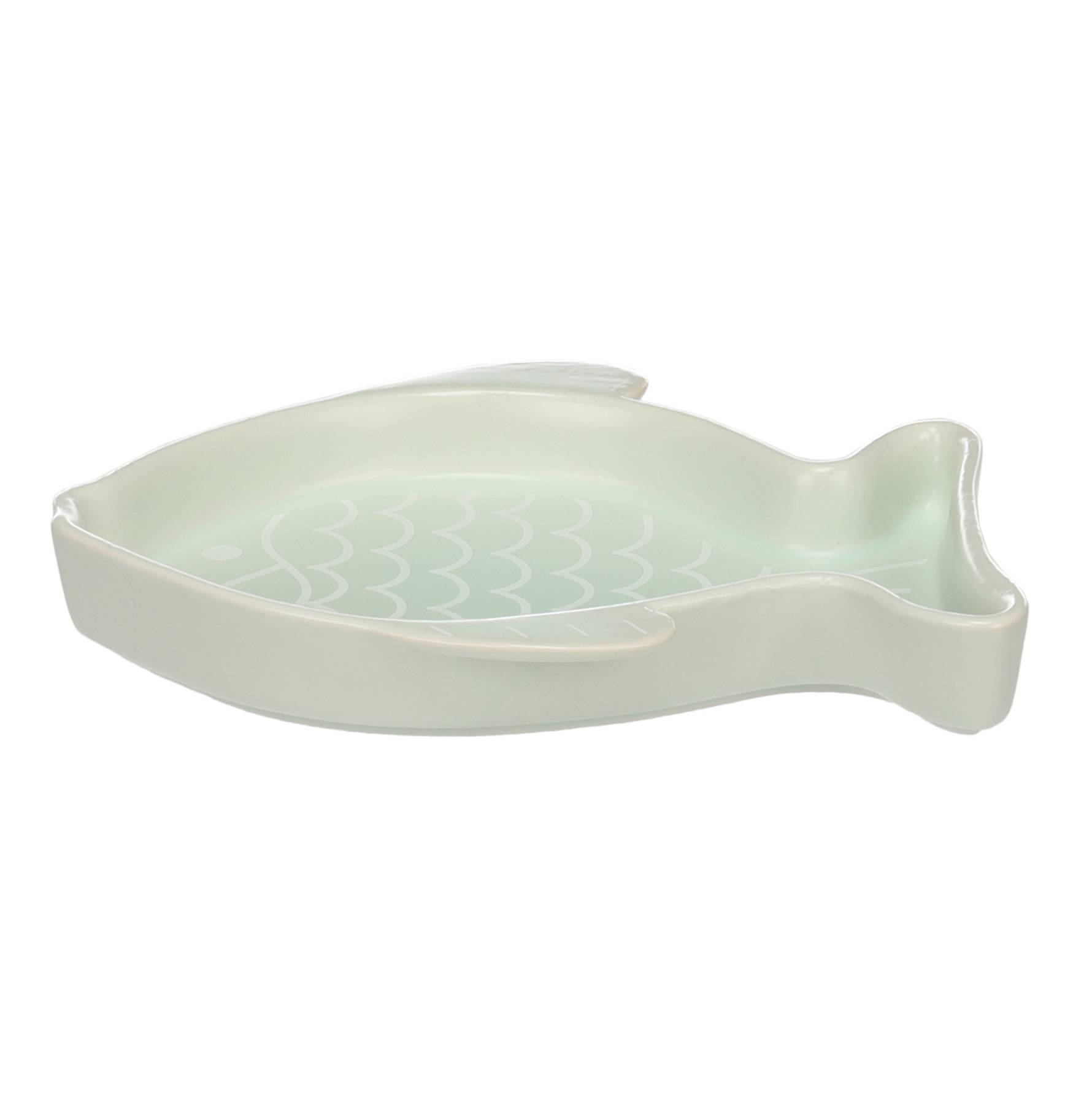 Gamelle pour chat 17 cm Fishie vert - Image 1