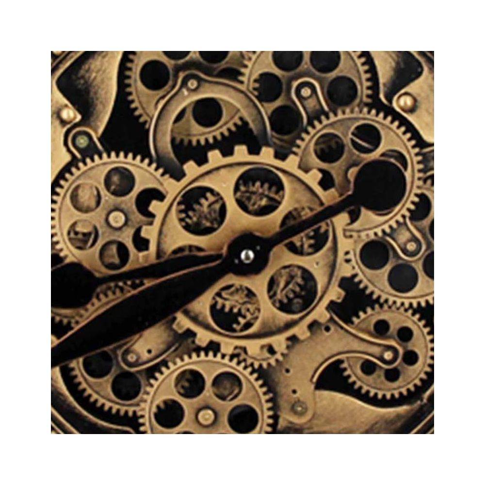 Antic Line Creations - Pendule industrielle avec rouages en fer 80cm - Image 2