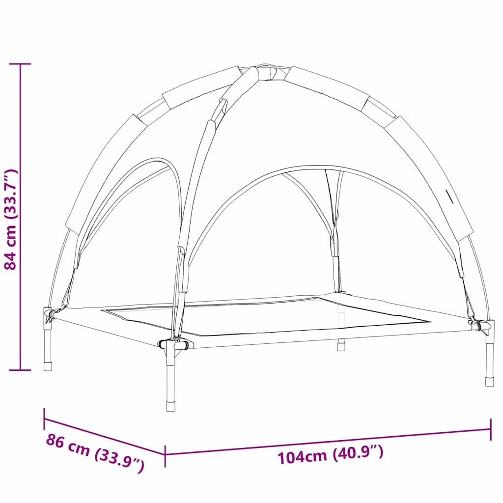 Lit pour chien acier marron 104 x 86 x 84.5 cm - PANGIVO - Image 8