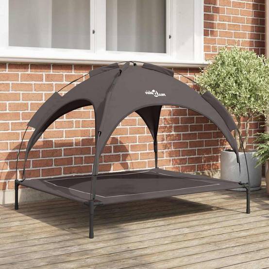 Lit pour chien acier marron 104 x 86 x 84.5 cm - PANGIVO - Image 1
