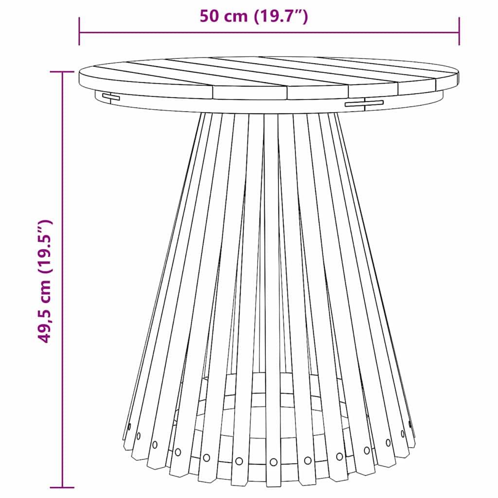 ComfortXL - Table d'Appoint Ronde de Jardin Ø50cm en Teck Massif, Petite Table d'Extérieur Résistante aux Intempéries – ComfortXL Outdoor Living - Image 8