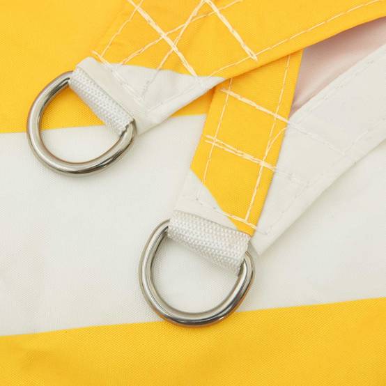 Voile d'ombrage polyester oxford jaune et blanc 400 x 400 x 400 cm - PANGIVO - Image 4