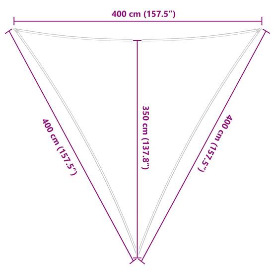 Voile d'ombrage polyester oxford jaune et blanc 400 x 400 x 400 cm - PANGIVO - Image 7