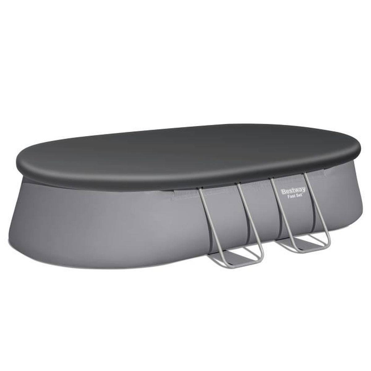 Bestway - Piscine hors sol ovale Fast Set 488 x 305 x 107 cm avec filtration à cartouche et échelle - Bestway - Image 4