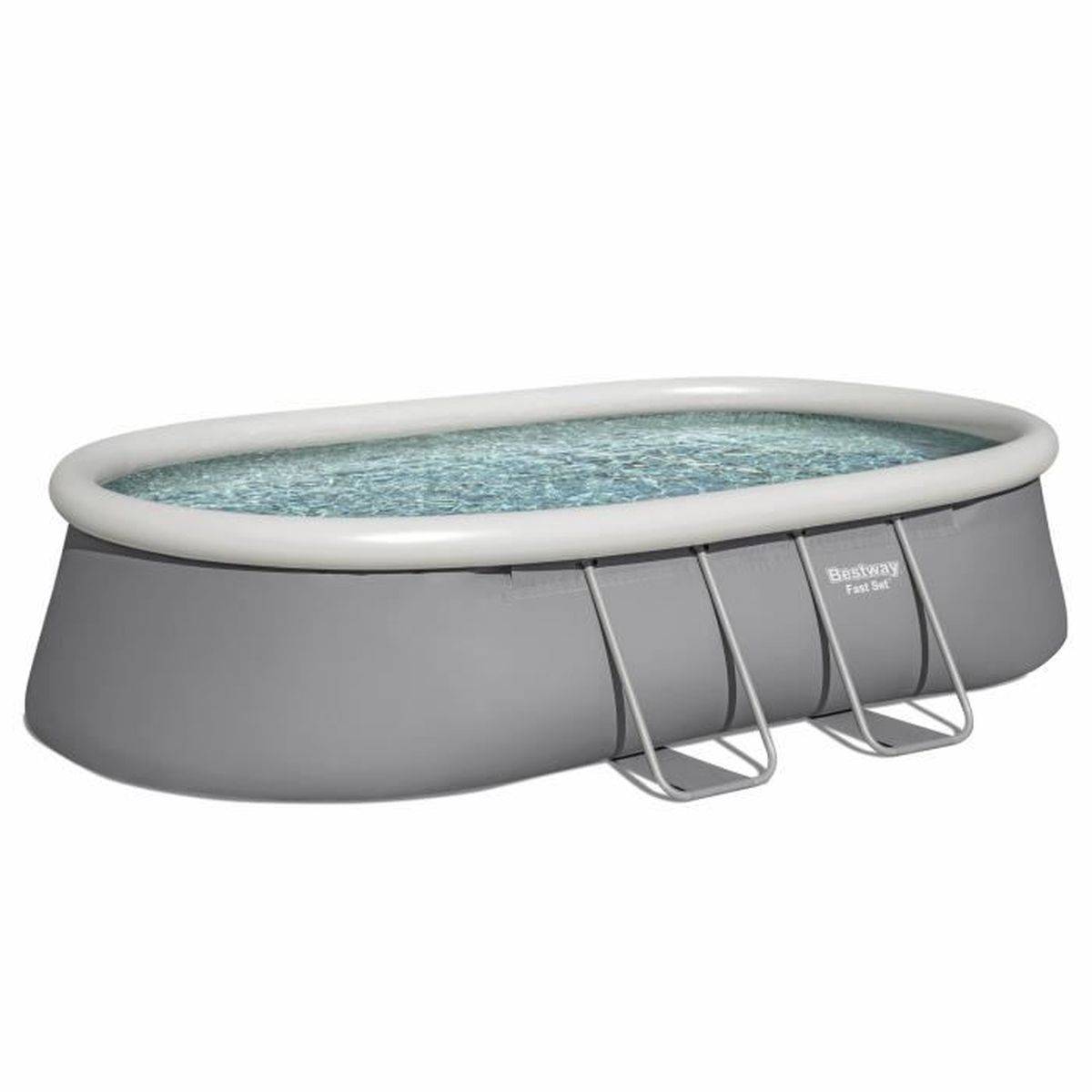 Bestway - Piscine hors sol ovale Fast Set 488 x 305 x 107 cm avec filtration à cartouche et échelle - Bestway - Image 3