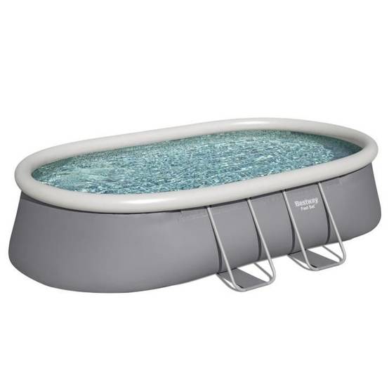Bestway - Piscine hors sol ovale Fast Set 488 x 305 x 107 cm avec filtration à cartouche et échelle - Bestway - Image 7