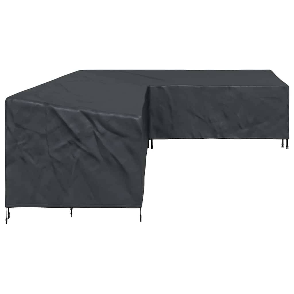 Housse Salon de Jardin en L Oxford 210D Imperméable Anti-UV pour Extérieur Noir 355x275x80 cm – ComfortXL Outdoor Living - Image 6