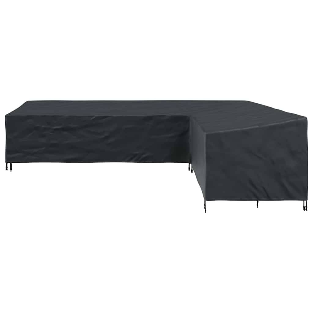 Housse Salon de Jardin en L Oxford 210D Imperméable Anti-UV pour Extérieur Noir 355x275x80 cm – ComfortXL Outdoor Living - Image 7