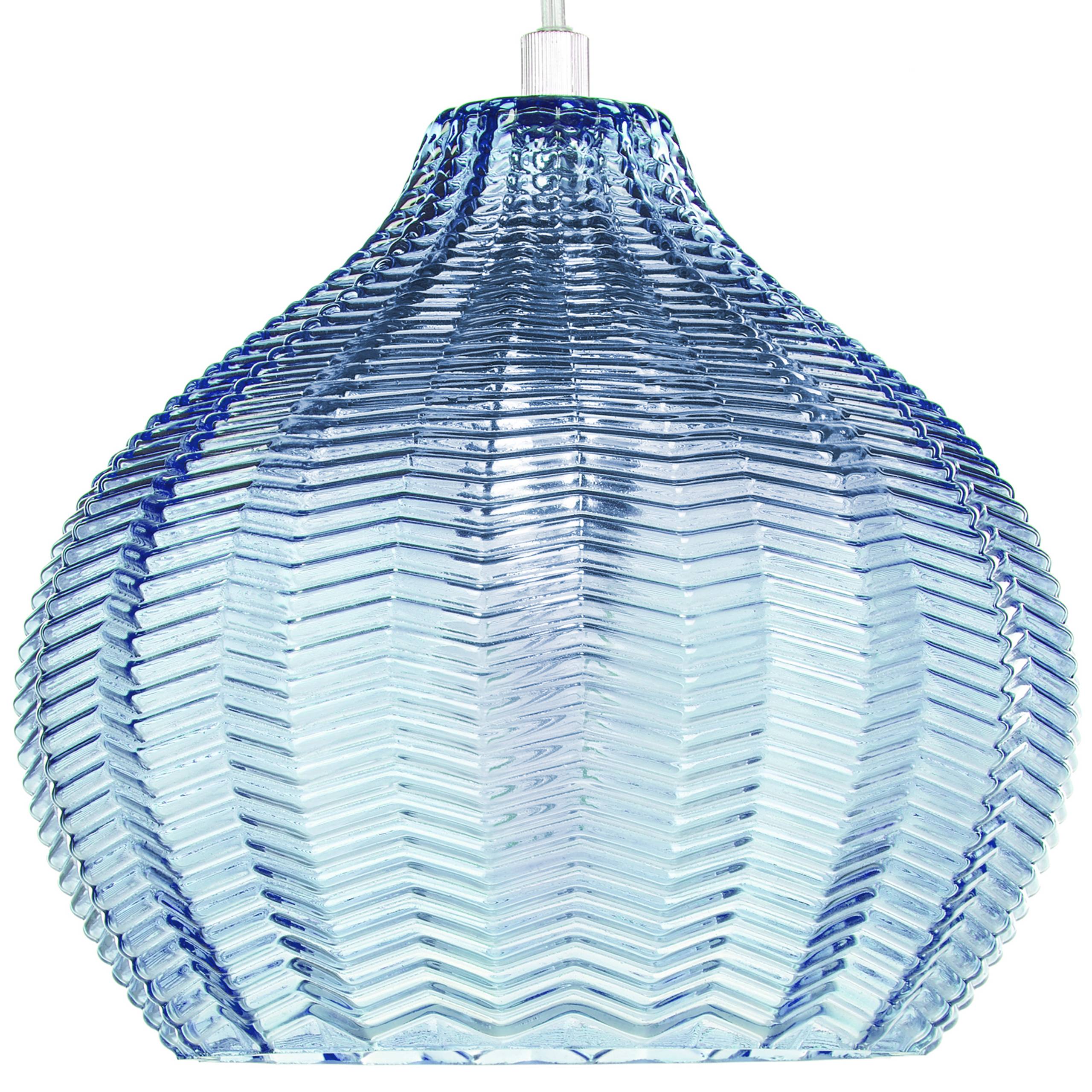 Beliani - Lampe suspension Verre Bleu KEILA - 22x22x76- Beliani - Image 2