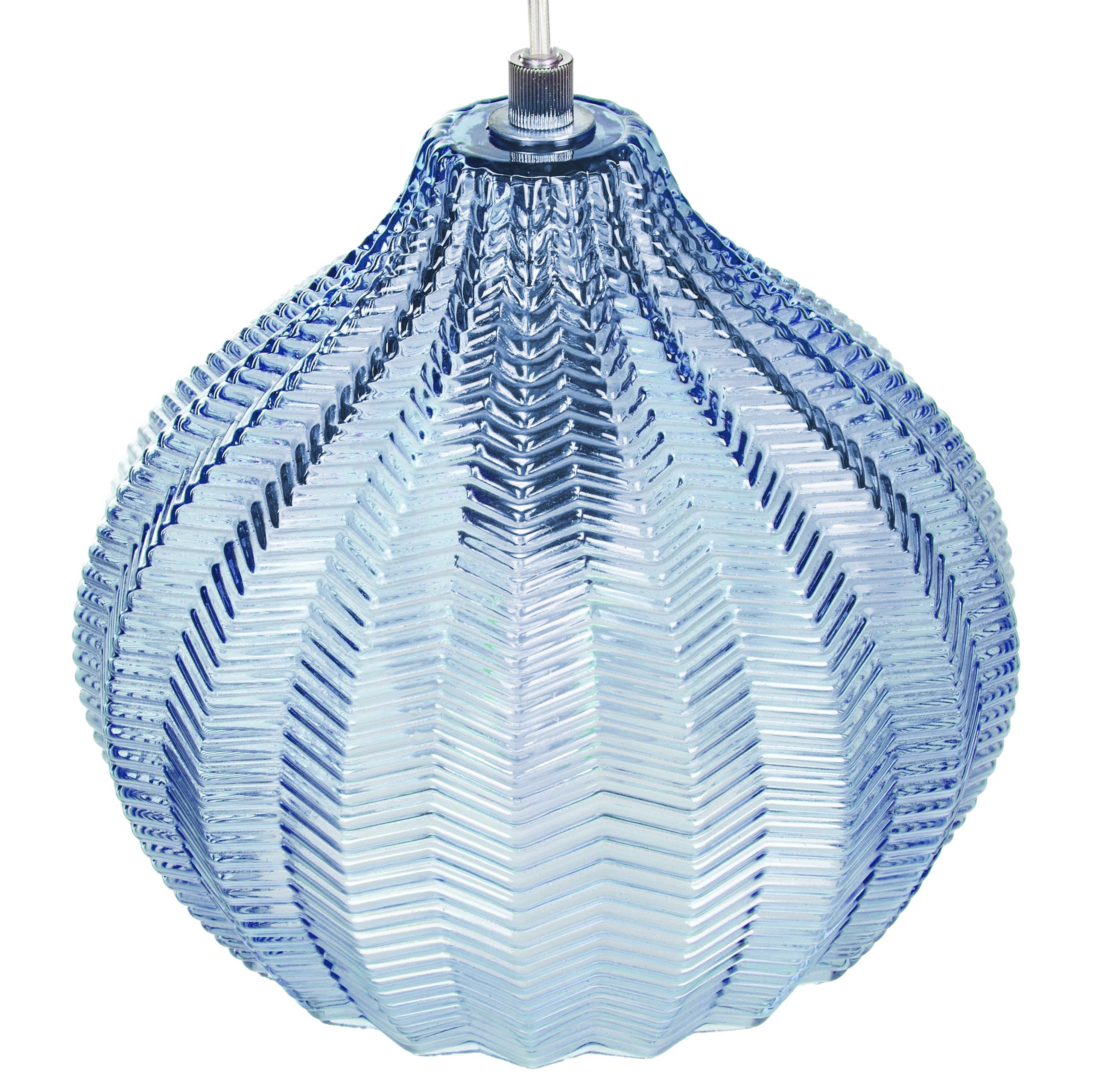 Beliani - Lampe suspension Verre Bleu KEILA - 22x22x76- Beliani - Image 4