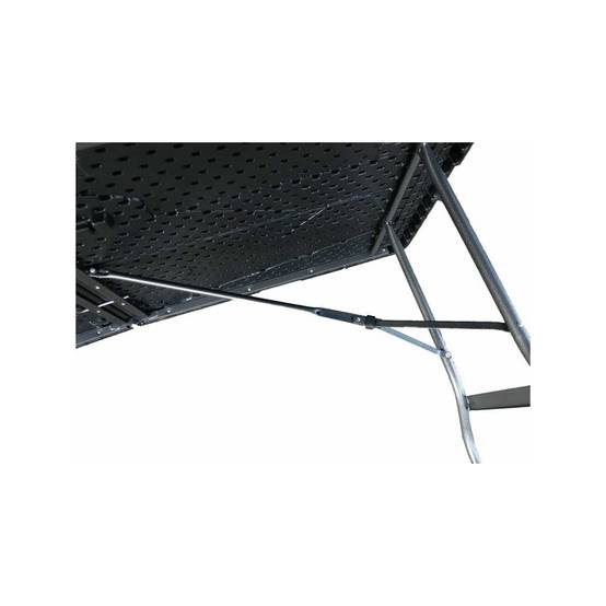 Table rectangulaire Noire 180x75xH72cm pliante Résine effet rotin Camping Réceptions festivals évènements KZ GARDEN - Image 4