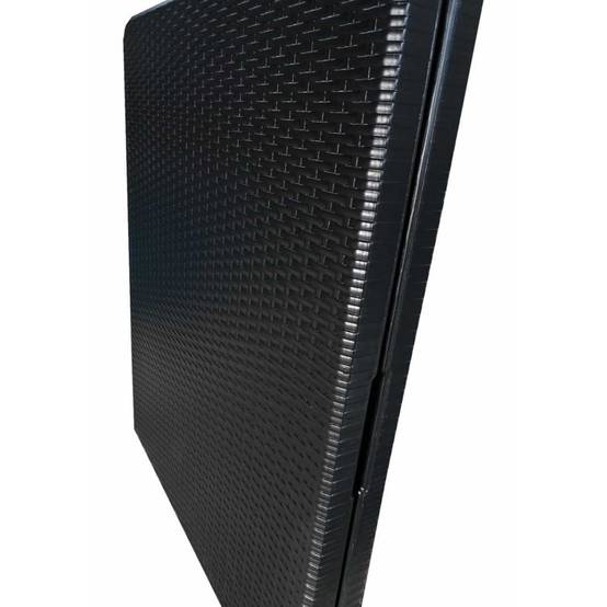 Table rectangulaire Noire 180x75xH72cm pliante Résine effet rotin Camping Réceptions festivals évènements KZ GARDEN - Image 5