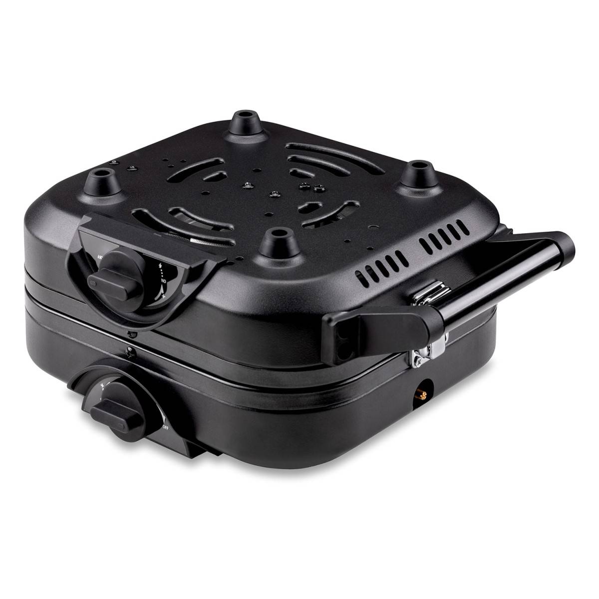 Réchaud à gaz pliable 2 feux 4600 W – Réchaud camping portable Allumage piezo, double brûleur inox, cartouche valve 7/16" KEMPER - Image 4