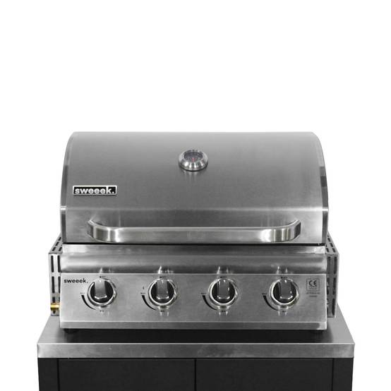 Barbecue à gaz avec 4 brûleurs à poser avec récupérateur de graisse | sweeek - Image 6