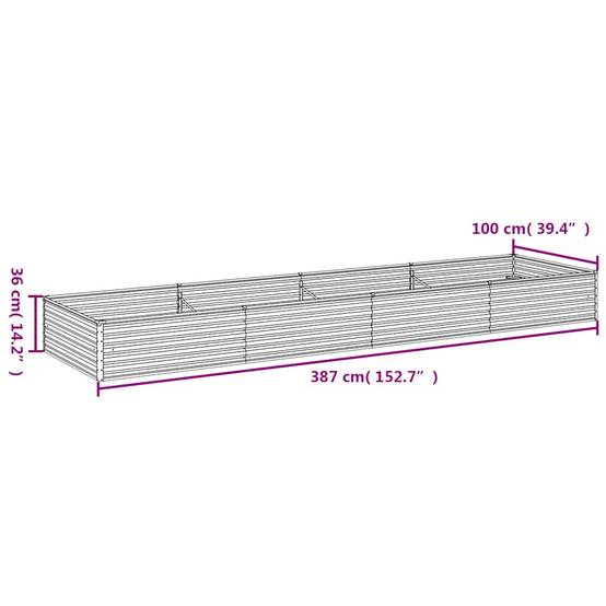 ComfortXL - Carré potager rectangulaire Acier Corten jardin Rouillé 387x100x36 cm – ComfortXL Outdoor Living - Image 7