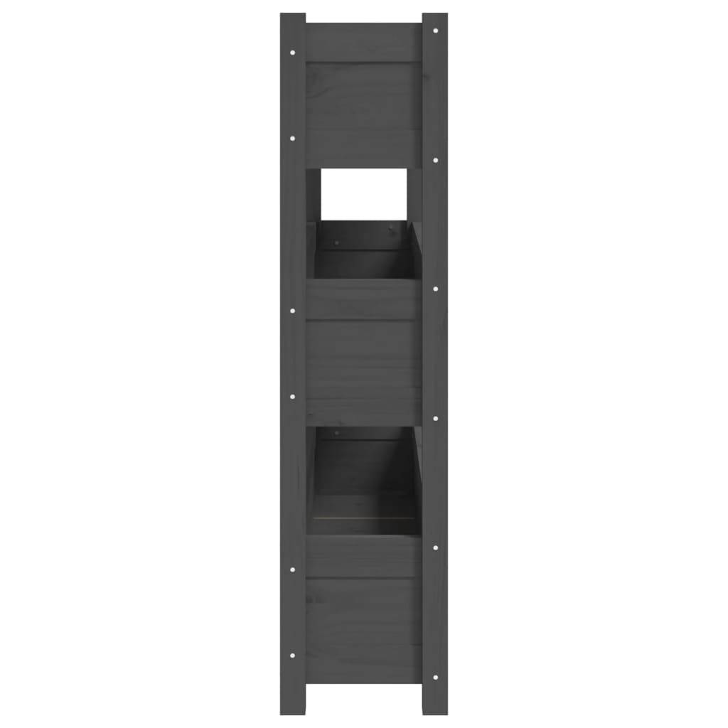 Vidaxl - Jardinière Gris 112x25x104,5 cm Bois massif de pin vidaXL 823922 - Image 7