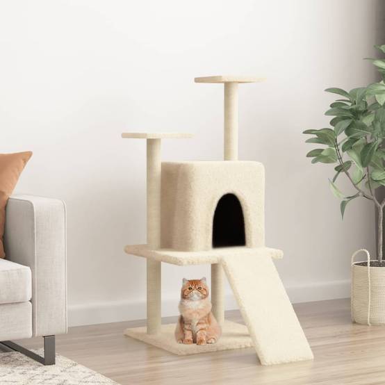 Vidaxl - Arbre à chat avec griffoirs en sisal crème 110 cm vidaXL 172037 - Image 1