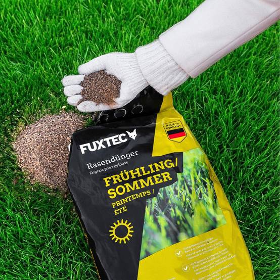 Engrais gazon printemps été FUXTEC FX-RDFS5 organo minéral avec magnésium et soufre sac 5 kg - Image 2