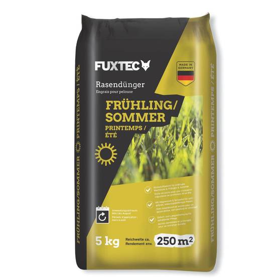 Engrais gazon printemps été FUXTEC FX-RDFS5 organo minéral avec magnésium et soufre sac 5 kg - Image 1