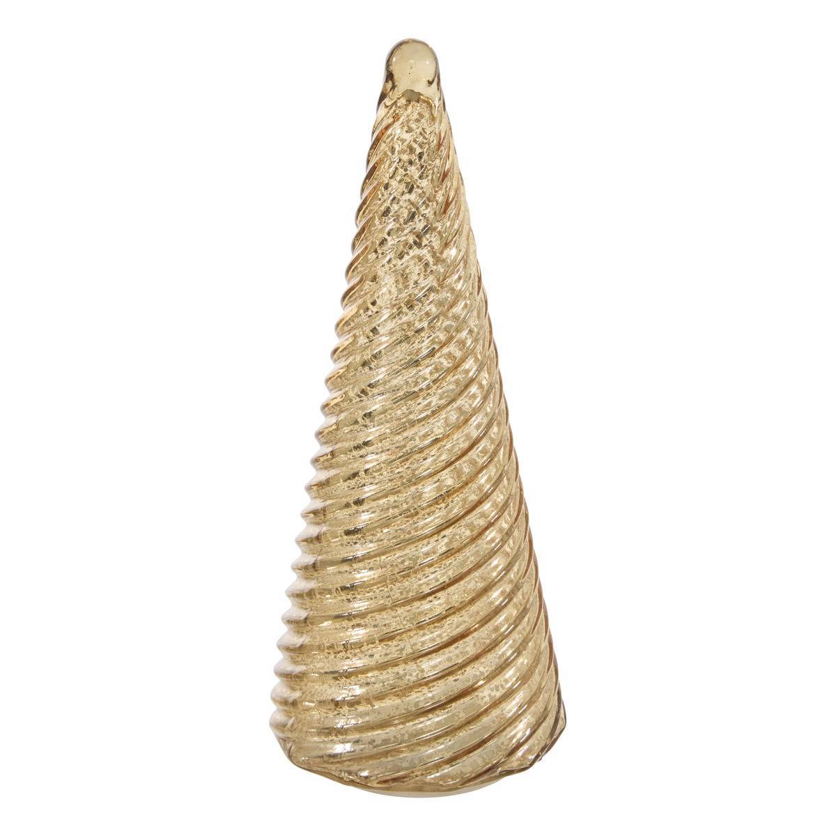 Fééric Lights & Christmas - Sapin de Noël lumineux LED en verre doré H. 31 cm - Feeric Lights & Christmas - Image 2