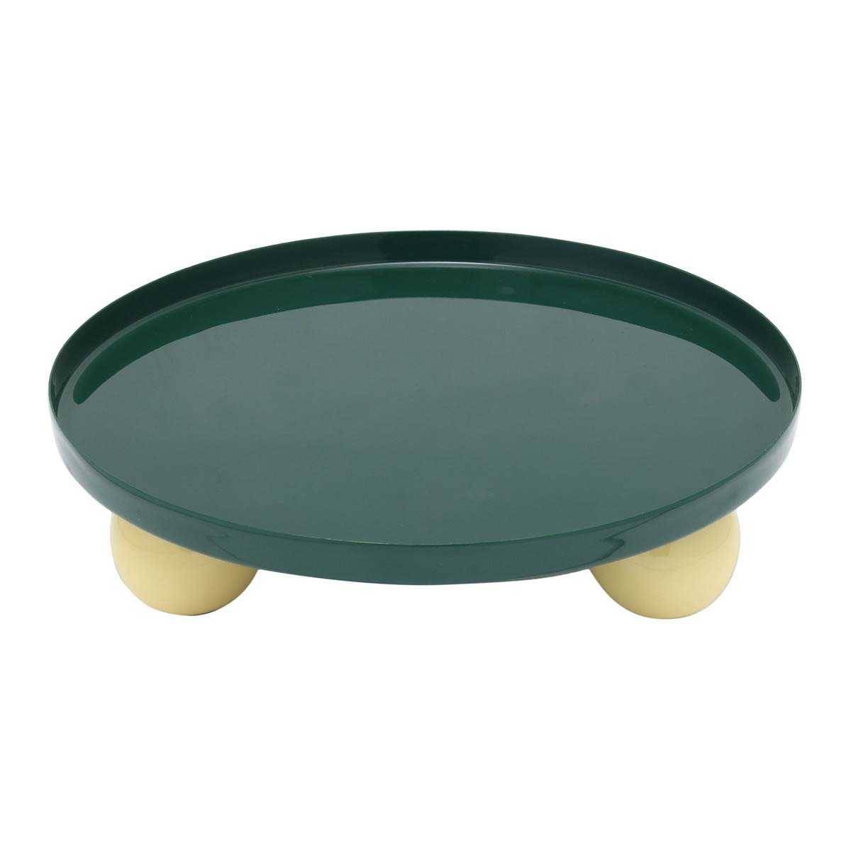 Plateau rond en métal Double Funky Large - Image 1