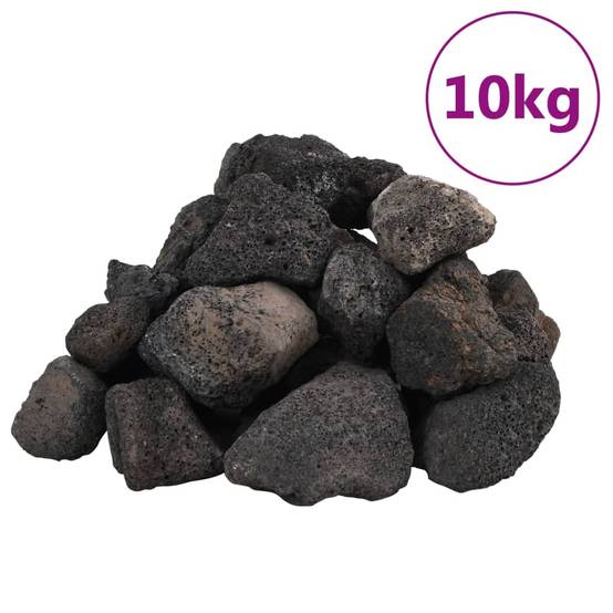 Pierres de Lave Décoratives pour Bassin et Jardin 10 kg Noir 5-8 cm - ComfortXL Outdoor Living - Image 2